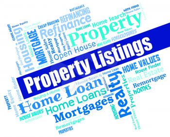 Property Listings Representing For Sale And Advertising