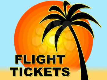 Flight Tickets Representing Plane Flights And Buyer