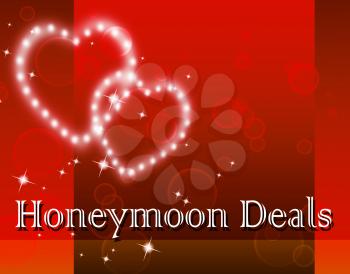 Honeymoon Deals Indicating Holiday Save And Promotion