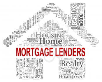 Mortgage Lenders Showing Real Estate And Banking