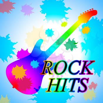 Rock Hits Showing Music Charts And Soundtrack