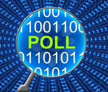 Online Poll Representing Web Site And Connection