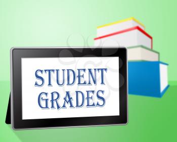 Student Grades Showing Study Tablet And Intelligence