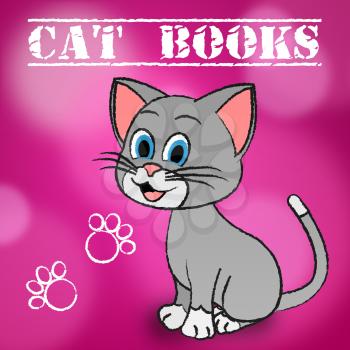 Cat Books Showing Education Learning And Kitten