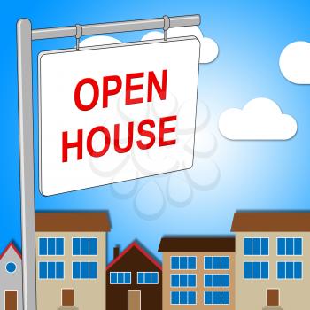 Open House Showing Real Estate And Discount