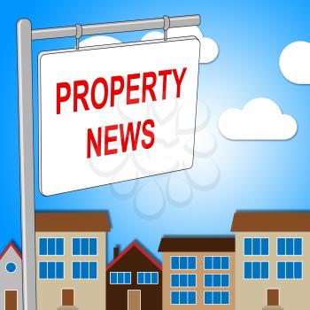Property News Representing Social Media And Real-Estate
