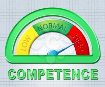 High Competence Indicating Skilfulness Gauge And Aptitude