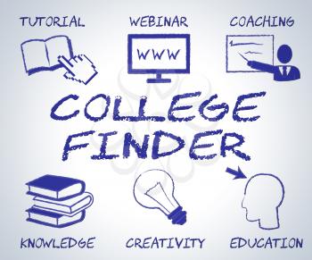 College Finder Showing Search Out And Education