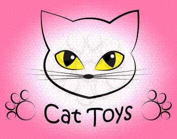 Cat Toys Showing Pets Plaything And Kitten