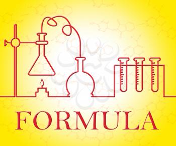 Chemical Formula Representing Chemicals Researching And Experiments