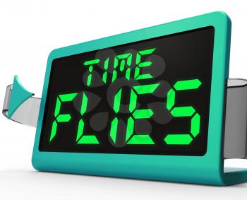 Time Flies Clock Meaning Busy And Goes By Quickly
