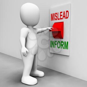 Mislead Inform Switch Showing Misleading Or Informative Advice