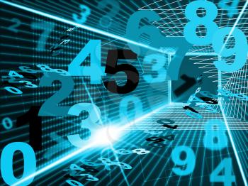 Numbers Mathematics Showing High Tec And Computing