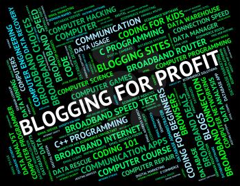 Blogging For Profit Representing Website Earnings And Word