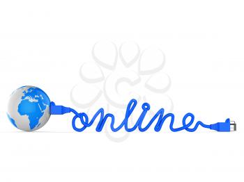 Internet Online Showing World Wide Web And Website