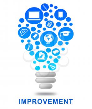 Improvement Lightbulb Meaning Upgrading Evolution And Growing