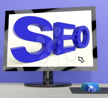 Seo Word On Computer Shows Online Web Optimization 