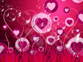 Hearts Background Meaning Valentines Day And Meadows