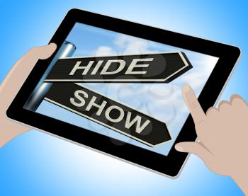 Hide Show Tablet Meaning Obscured And Visible