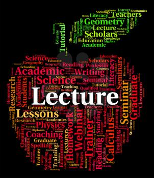 Lecture Word Showing Lessons Sermons And Address