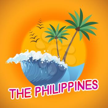 Philippines Vacation Indicating Summer Time And Summertime