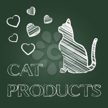 Cat Products Indicating Pet Pedigree And Puss