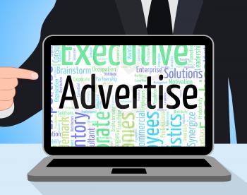 Advertise Word Representing Advertisements Market And Marketing