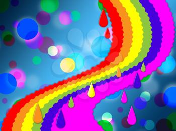Rainbow Spots Background Meaning Painted And Dotted 
