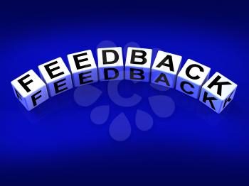 Feedback Blocks Meaning Comment Evaluate and Review