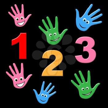 Counting Kids Showing One Two Three And Youngsters Arithmetic