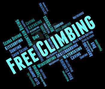Free Climbing Words Showing Outdoor Extreme And Climbers 