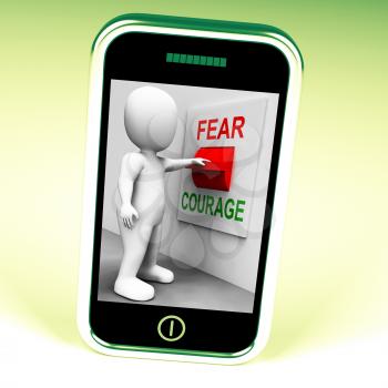 Courage Fear Switch Showing Afraid Or Bold