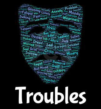 Troubles Word Meaning Problems Problematic And Wordcloud