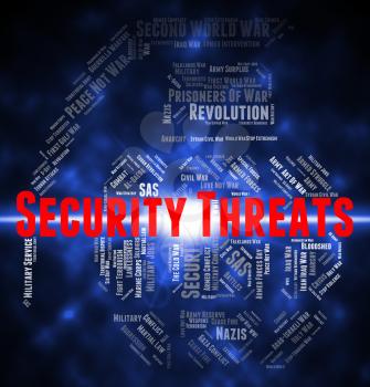 Security Threats Showing Intimidating Remark And Protect