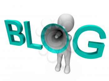 Blog Hailer Showing Blogging Or Weblog Internet Site