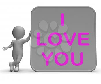 I Love You Sign Showing Loving Partner Or Family