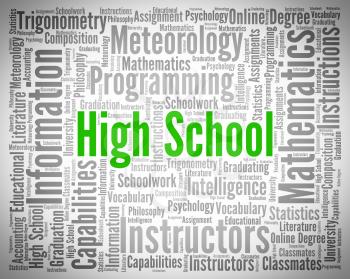 High School Indicating Academy Colleges And Schools