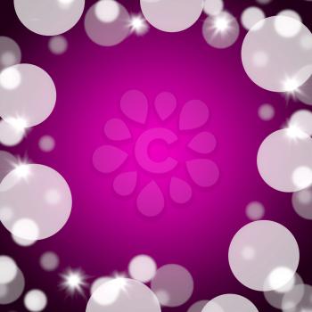 Mauve Bokeh Background With Blank Copy Space And Full Borders