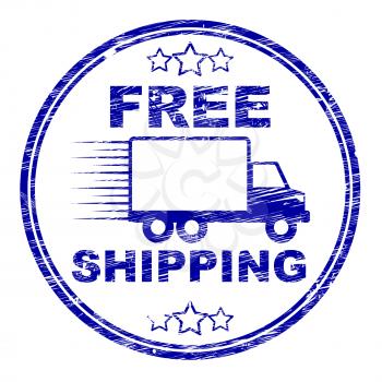 Free Shipping Stamp Indicating With Our Compliments And Gratis