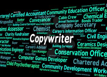 Copywriter Job Showing Adverts Employee And Word