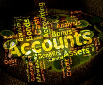 Accounts Words Showing Balancing The Books And Paying Taxes 