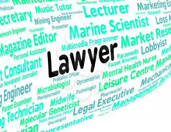 Lawyer Job Showing Legal Representative And Expertise