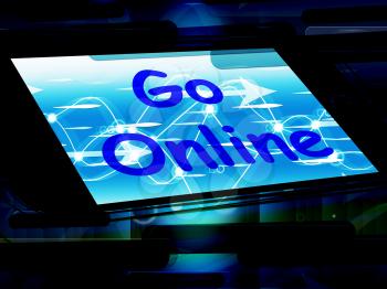Go Online On Phone Showing Use Web Internet Online