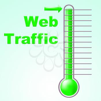 Web Traffic Indicating Fahrenheit Thermometer And Degree