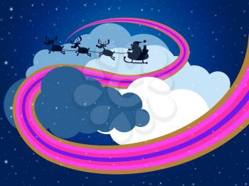 Santa Clouds Meaning Merry Xmas And Spectrum
