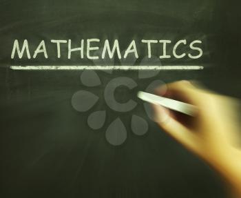 Mathematics Chalk Meaning Geometry Calculus Or Statistics