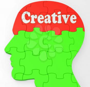 Creative Mind Showing Original Ideas Or Artistic Designs