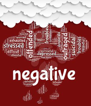 Negative Word Representing Rejecting Refuse And Negativity