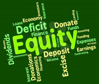 Equity Word Indicating Resources Assets And Wealth 