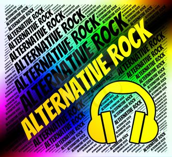 Alternative Rock Indicating Other Way And Substitute